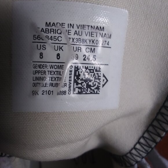 Chuck Taylor AllStar Converse Lift Platform Canvas Sneakers Shoes sz Wm US8 UK 6 - Picture 10 of 15